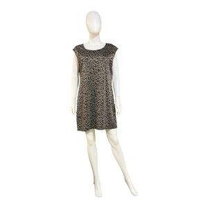 Nine West Brown/Black Animal Print Dress, XL